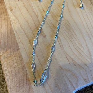 Kendra Scott Gold with White Stone Adjustable Necklace